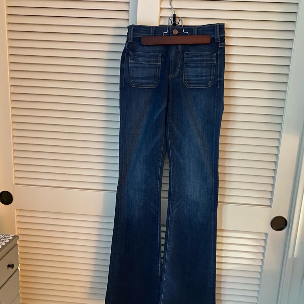 Pilcro Dark Blue Flare Jeans